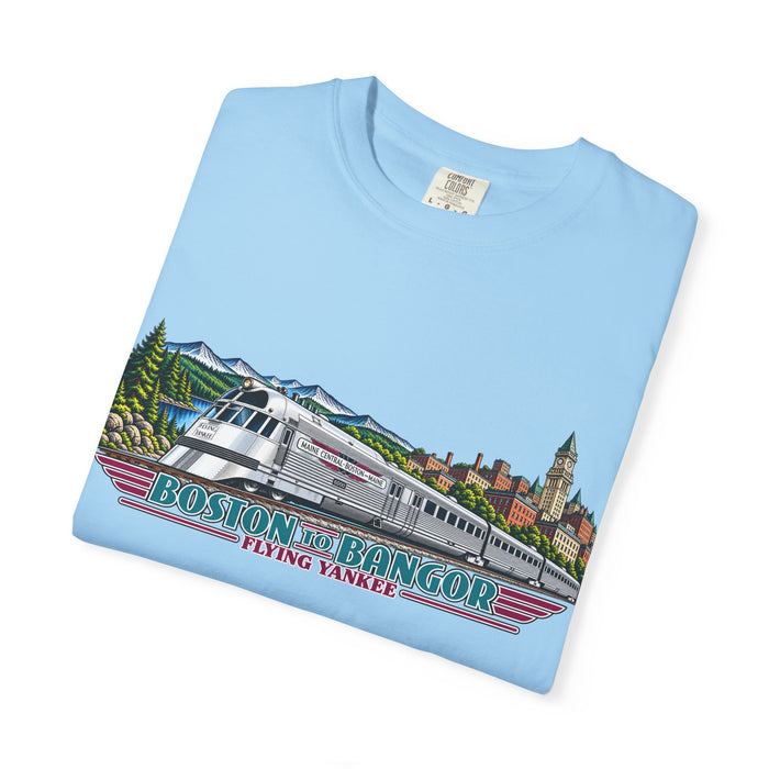 A New England Legend. A Streamlined Piece of American History. Unisex Garment-Dyed T-shirt
