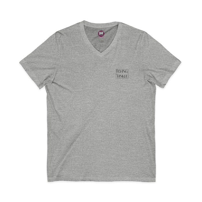Flying Yankee Logo - Unisex Jersey Short Sleeve V-Neck Tee