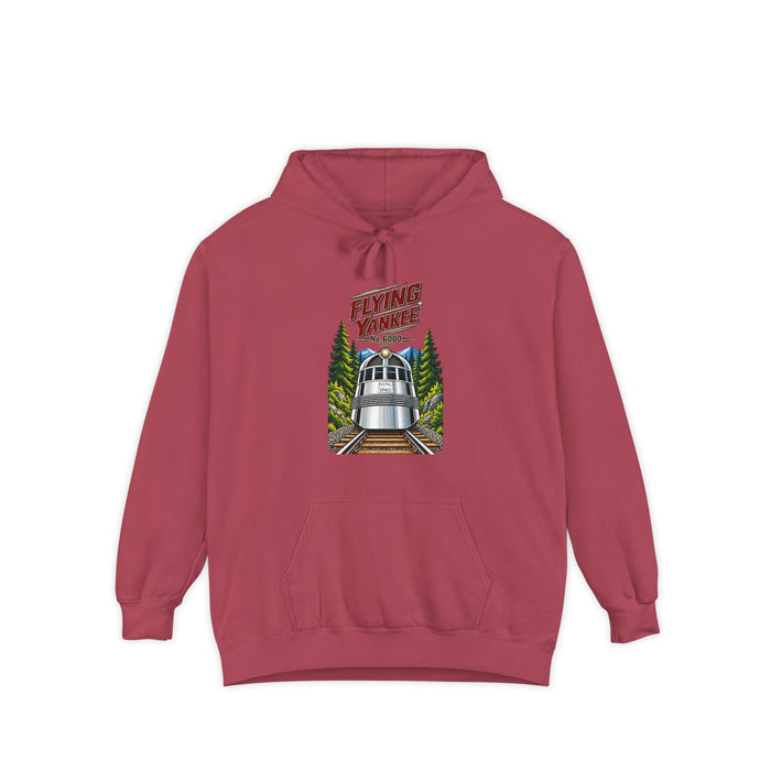 Flying Yankee No. 6000 – 1935 Vintage Streamliner - Unisex Garment-Dyed Hoodie