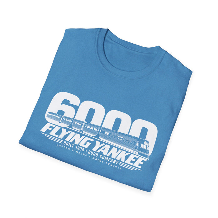 Flying Yankee 6000 | 1935 Budd Streamliner Vintage Railroad Design | Unisex Softstyle T-Shirt
