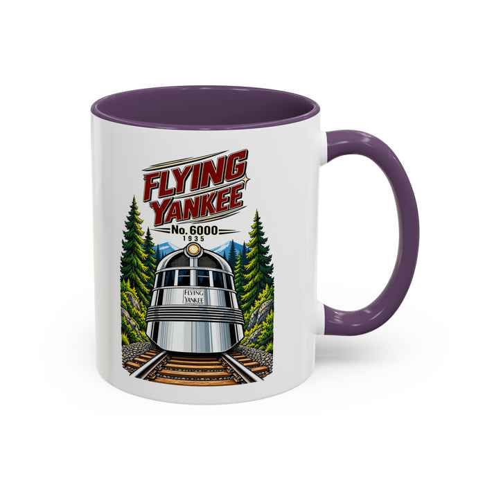 Flying Yankee No. 6000 – 1935 Vintage Streamliner - Accent Coffee Mug (11, 15oz)
