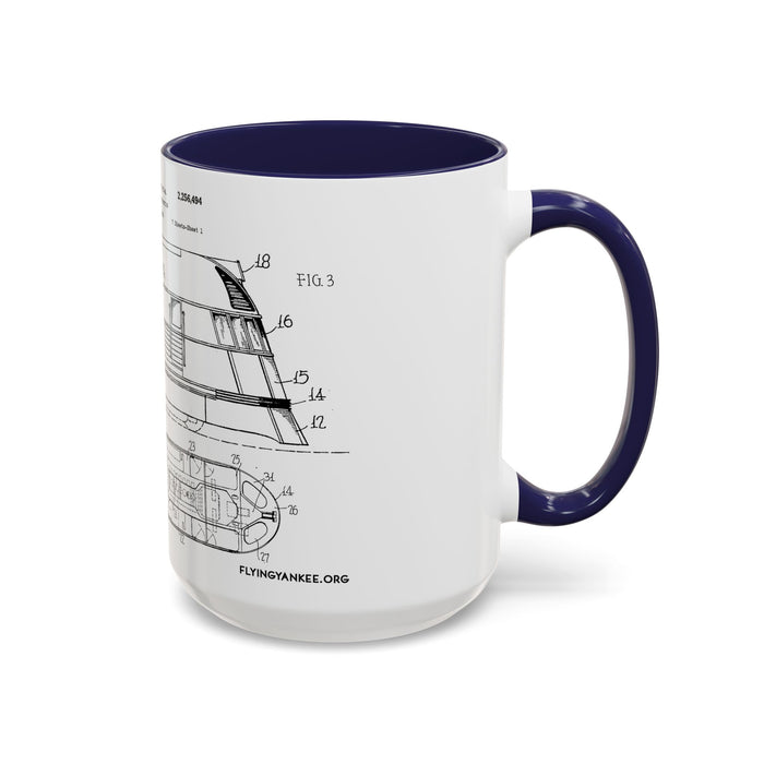 US Patent Flying Yankee - Accent Coffee Mug (11, 15oz)