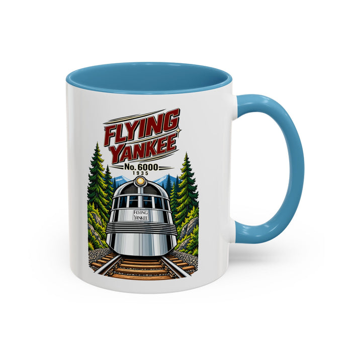 Flying Yankee No. 6000 – 1935 Vintage Streamliner - Accent Coffee Mug (11, 15oz)