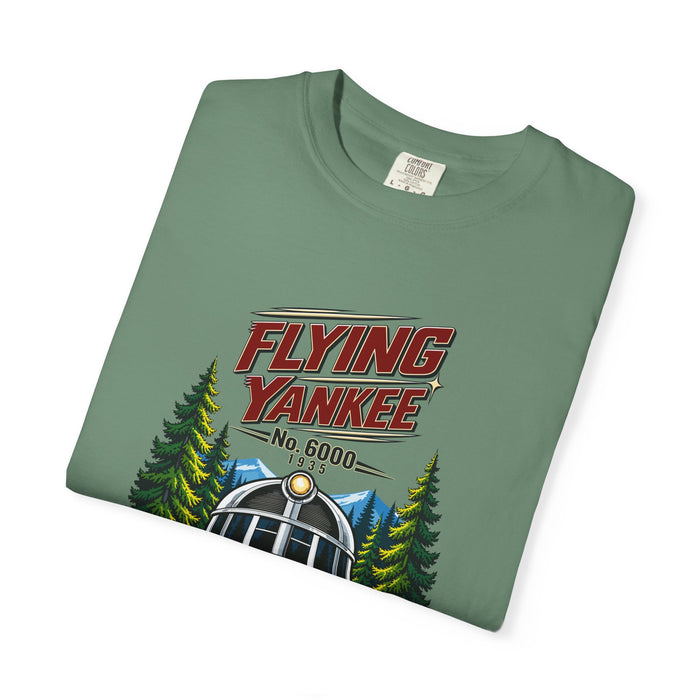Flying Yankee No. 6000 – 1935 Vintage Streamliner - Unisex Garment-Dyed T-shirt