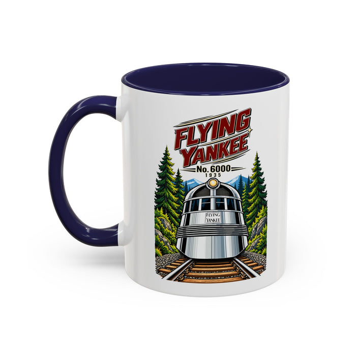 Flying Yankee No. 6000 – 1935 Vintage Streamliner - Accent Coffee Mug (11, 15oz)