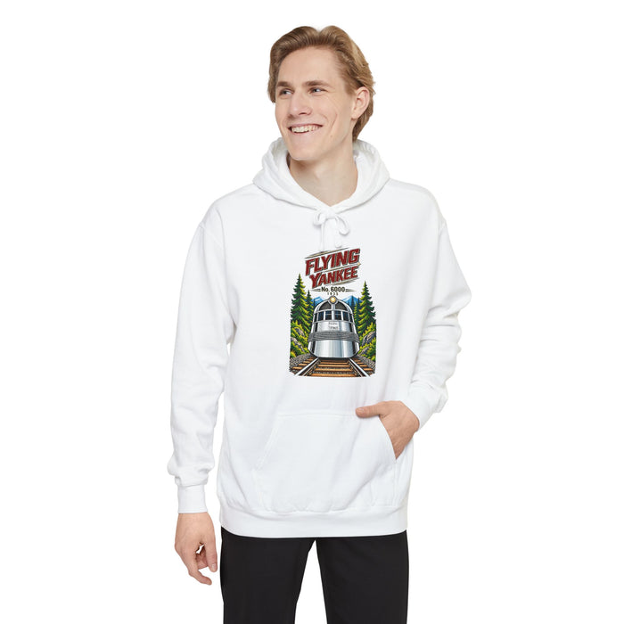 Flying Yankee No. 6000 – 1935 Vintage Streamliner - Unisex Garment-Dyed Hoodie