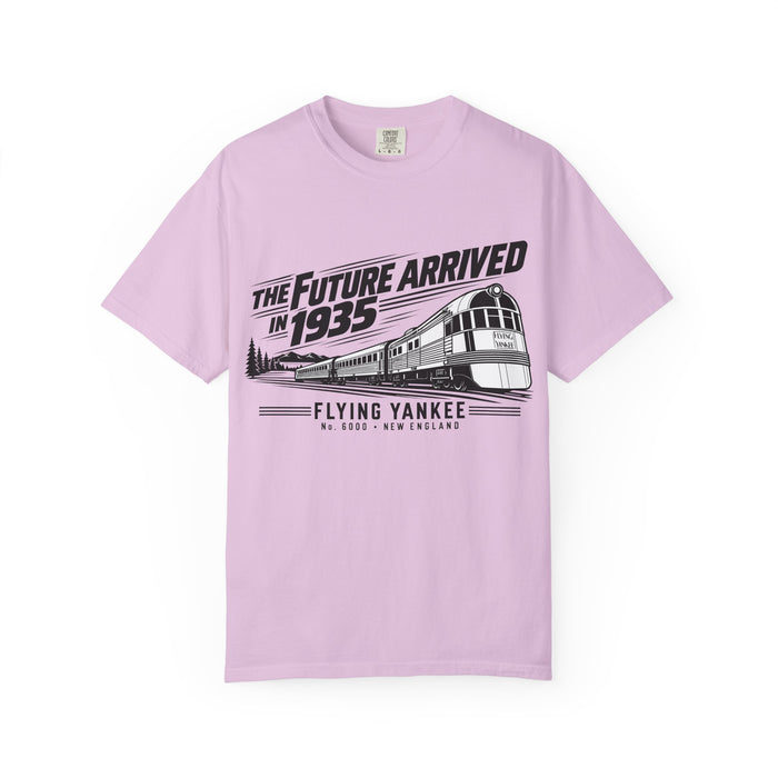 The Future Arrived in 1935 | Flying Yankee No. 6000 | Unisex Garment-Dyed T-shirt