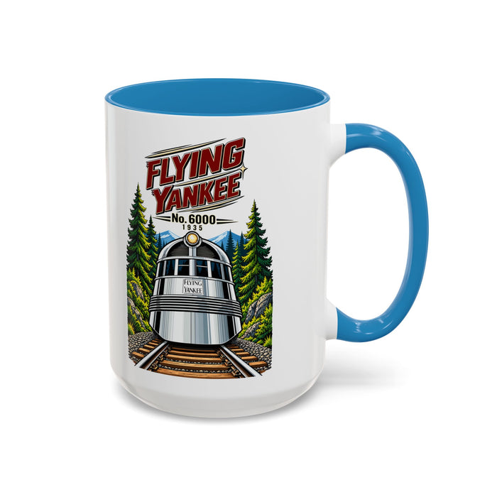 Flying Yankee No. 6000 – 1935 Vintage Streamliner - Accent Coffee Mug (11, 15oz)