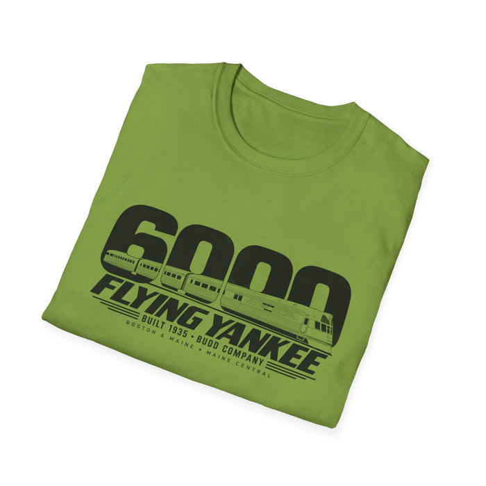 Flying Yankee 6000 | 1935 Budd Streamliner Vintage Railroad Design | Unisex Softstyle T-Shirt