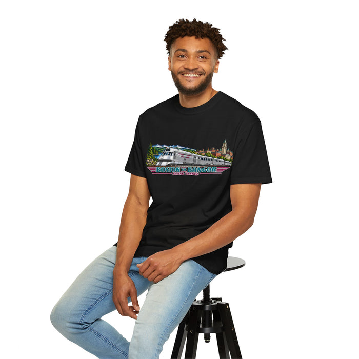 A New England Legend. A Streamlined Piece of American History. Unisex Garment-Dyed T-shirt