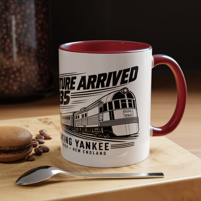 The Future Arrived in 1935 | Flying Yankee No. 6000 | Accent Coffee Mug (11, 15oz)