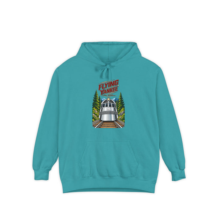 Flying Yankee No. 6000 – 1935 Vintage Streamliner - Unisex Garment-Dyed Hoodie