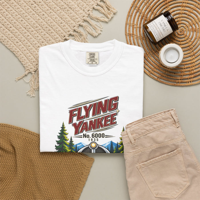 Flying Yankee No. 6000 – 1935 Vintage Streamliner - Unisex Garment-Dyed T-shirt
