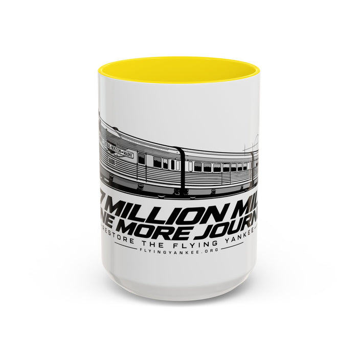 Flying Yankee – 2.7 Million Miles, One More Journey - Accent Coffee Mug (11, 15oz)