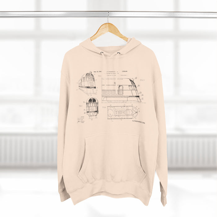 US Patent Flying Yankee - Three-Panel Fleece Hoodie