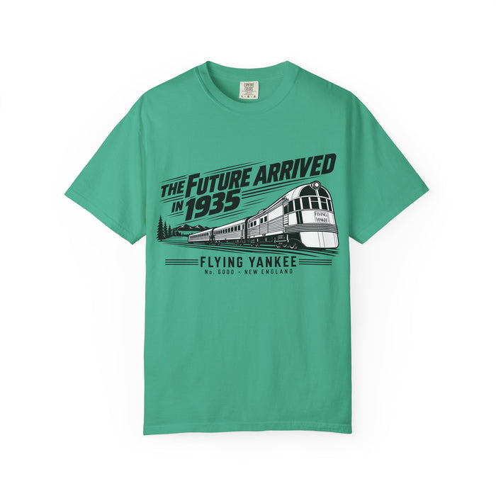 The Future Arrived in 1935 | Flying Yankee No. 6000 | Unisex Garment-Dyed T-shirt