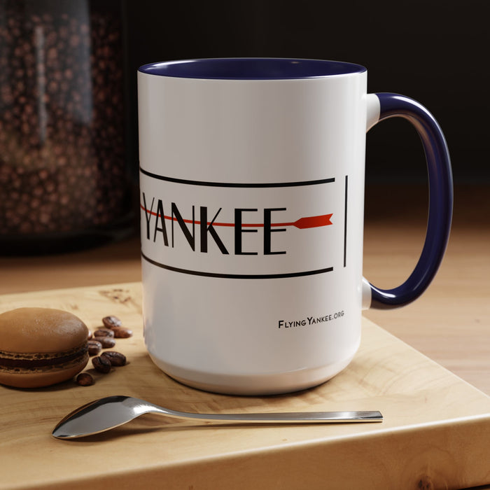 Arrow Flying Yankee Logo - Accent Coffee Mug (11, 15oz)