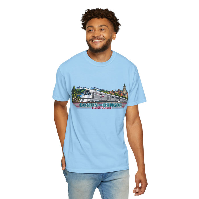 A New England Legend. A Streamlined Piece of American History. Unisex Garment-Dyed T-shirt
