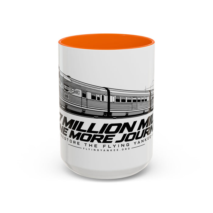 Flying Yankee – 2.7 Million Miles, One More Journey - Accent Coffee Mug (11, 15oz)