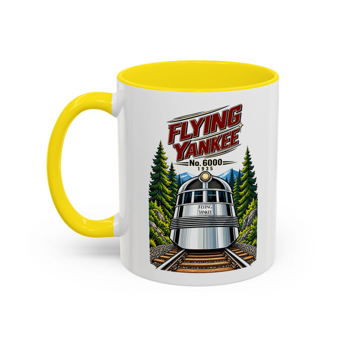 Flying Yankee No. 6000 – 1935 Vintage Streamliner - Accent Coffee Mug (11, 15oz)
