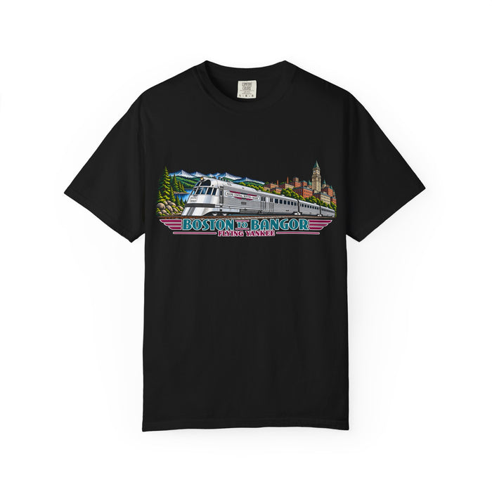 A New England Legend. A Streamlined Piece of American History. Unisex Garment-Dyed T-shirt