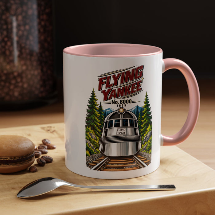Flying Yankee No. 6000 – 1935 Vintage Streamliner - Accent Coffee Mug (11, 15oz)