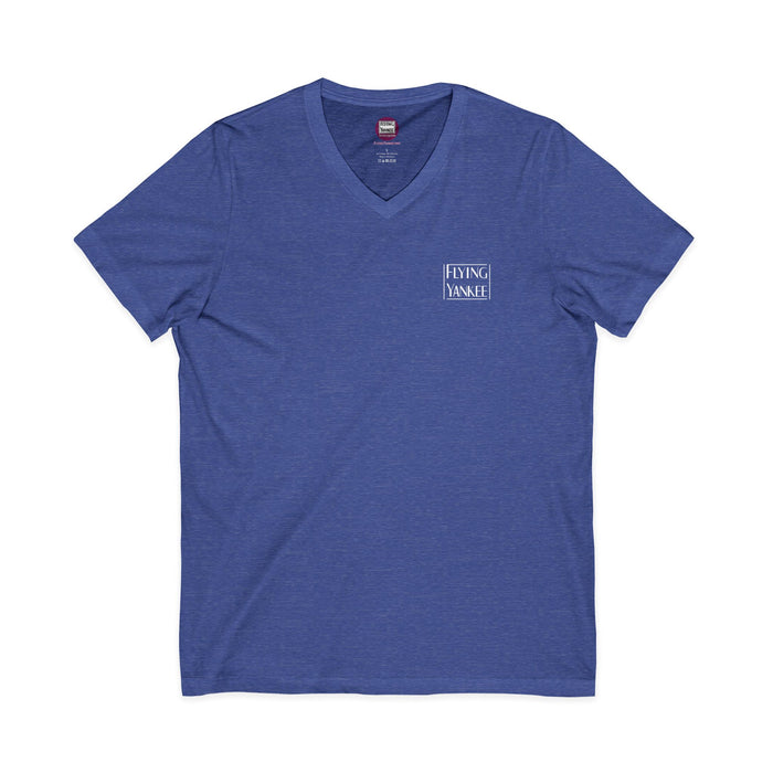 Flying Yankee Logo - Unisex Jersey Short Sleeve V-Neck Tee