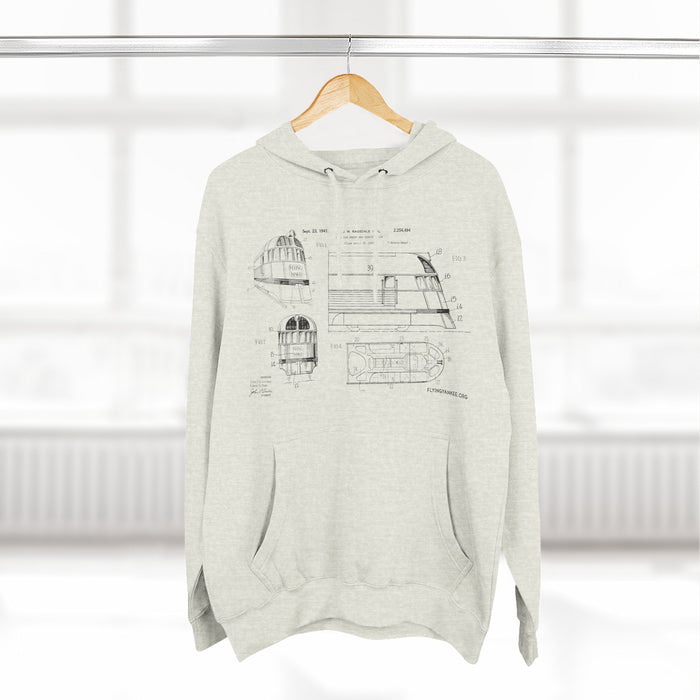 US Patent Flying Yankee - Three-Panel Fleece Hoodie