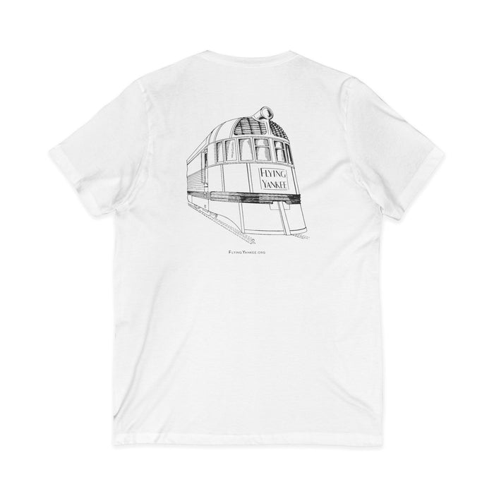 Flying Yankee Logo - Unisex Jersey Short Sleeve V-Neck Tee