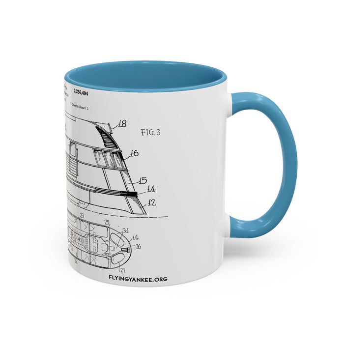 US Patent Flying Yankee - Accent Coffee Mug (11, 15oz)