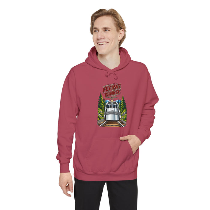 Flying Yankee No. 6000 – 1935 Vintage Streamliner - Unisex Garment-Dyed Hoodie
