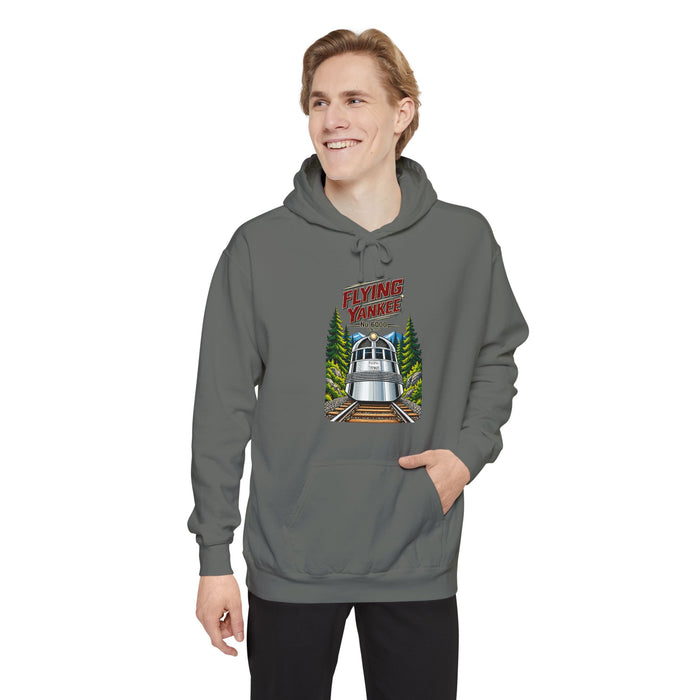 Flying Yankee No. 6000 – 1935 Vintage Streamliner - Unisex Garment-Dyed Hoodie