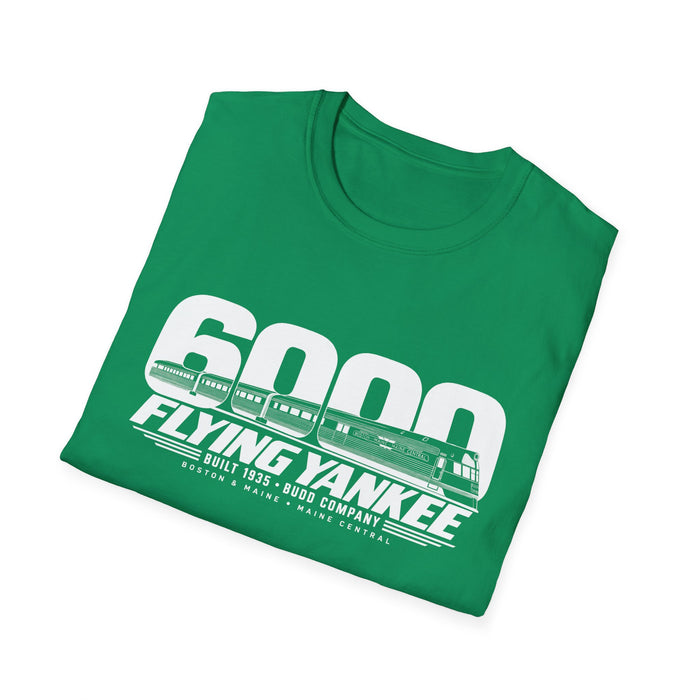 Flying Yankee 6000 | 1935 Budd Streamliner Vintage Railroad Design | Unisex Softstyle T-Shirt