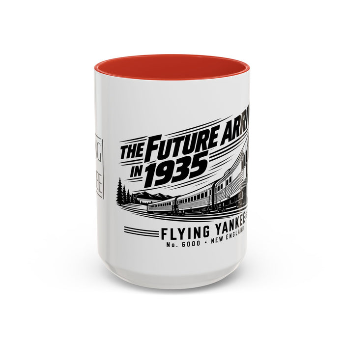 The Future Arrived in 1935 | Flying Yankee No. 6000 | Accent Coffee Mug (11, 15oz)