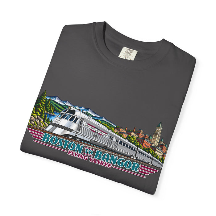 A New England Legend. A Streamlined Piece of American History. Unisex Garment-Dyed T-shirt