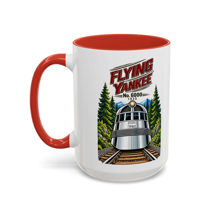Flying Yankee No. 6000 – 1935 Vintage Streamliner - Accent Coffee Mug (11, 15oz)
