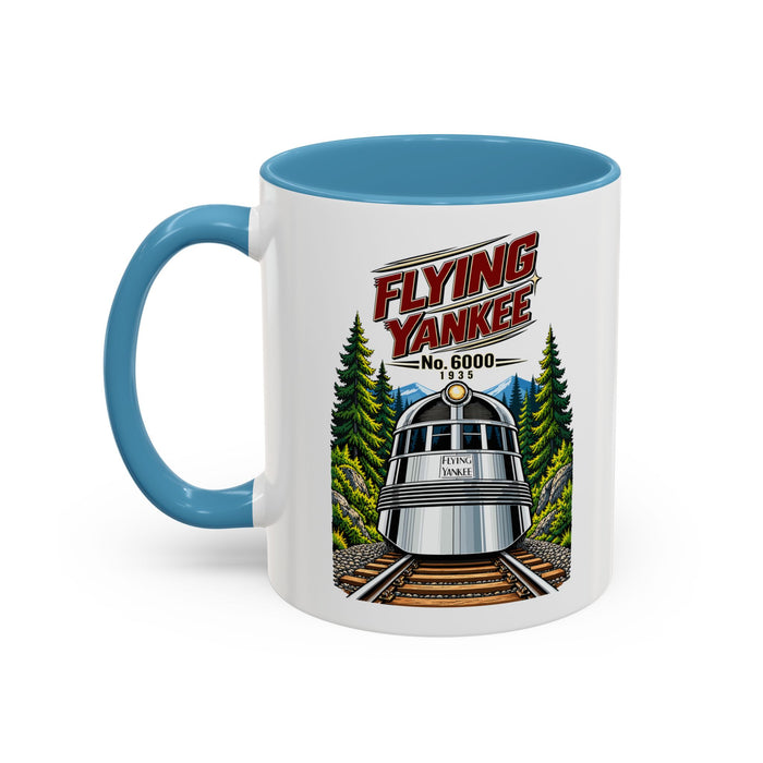 Flying Yankee No. 6000 – 1935 Vintage Streamliner - Accent Coffee Mug (11, 15oz)