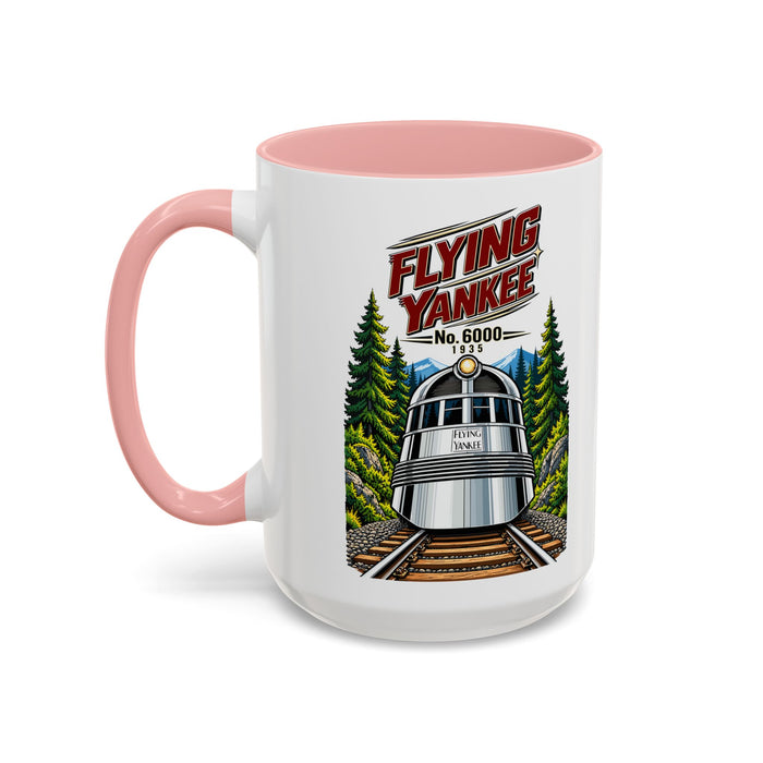 Flying Yankee No. 6000 – 1935 Vintage Streamliner - Accent Coffee Mug (11, 15oz)
