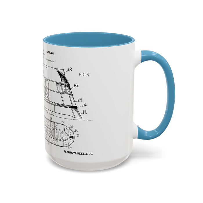 US Patent Flying Yankee - Accent Coffee Mug (11, 15oz)