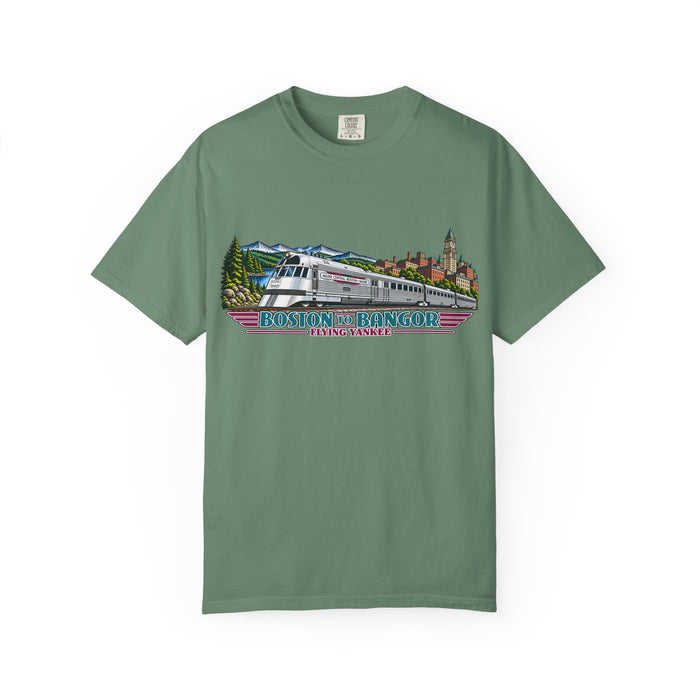 A New England Legend. A Streamlined Piece of American History. Unisex Garment-Dyed T-shirt