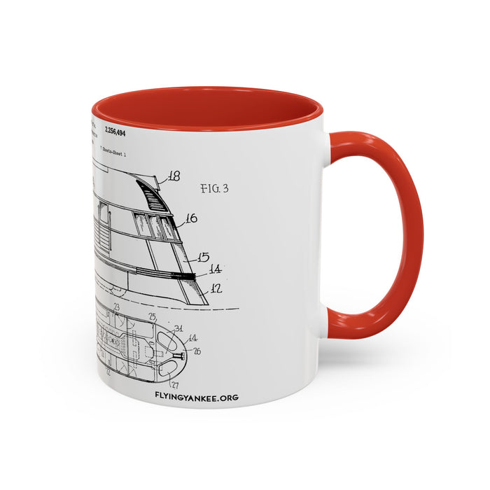 US Patent Flying Yankee - Accent Coffee Mug (11, 15oz)