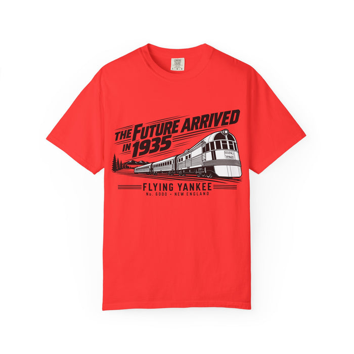 The Future Arrived in 1935 | Flying Yankee No. 6000 | Unisex Garment-Dyed T-shirt