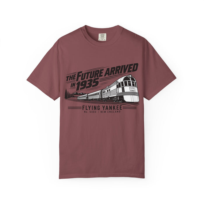 The Future Arrived in 1935 | Flying Yankee No. 6000 | Unisex Garment-Dyed T-shirt