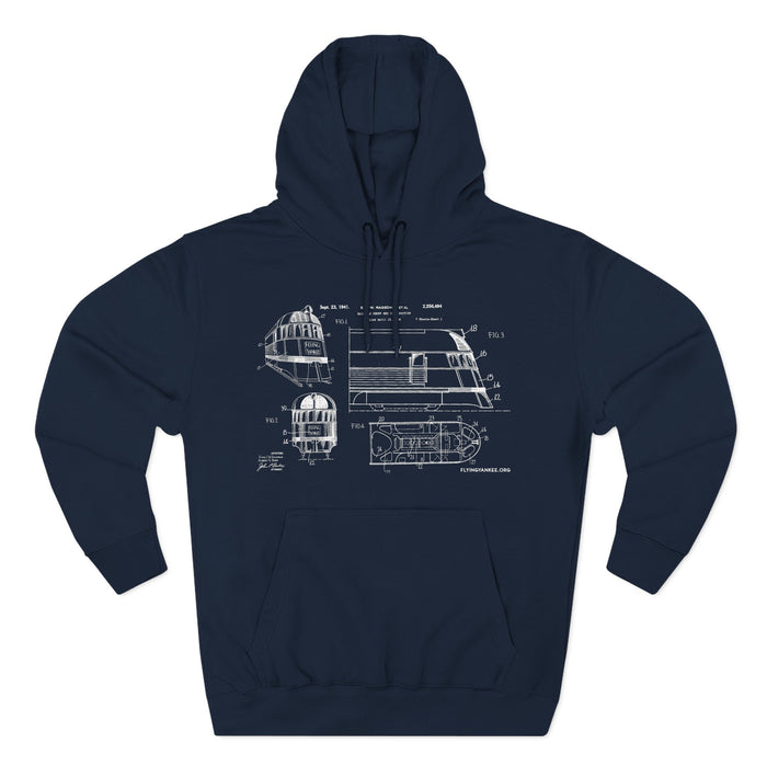 US Patent Flying Yankee - Three-Panel Fleece Hoodie