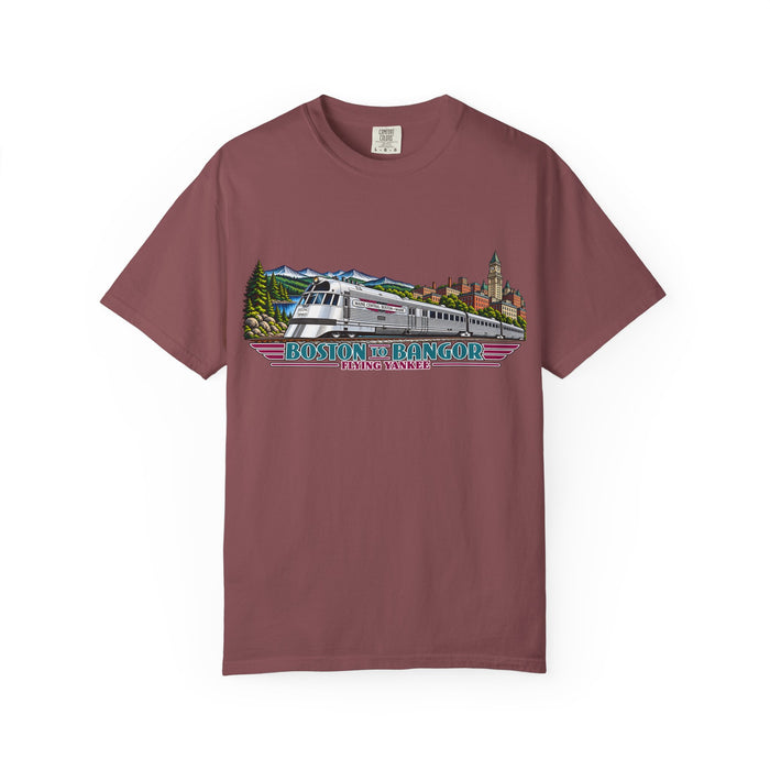 A New England Legend. A Streamlined Piece of American History. Unisex Garment-Dyed T-shirt