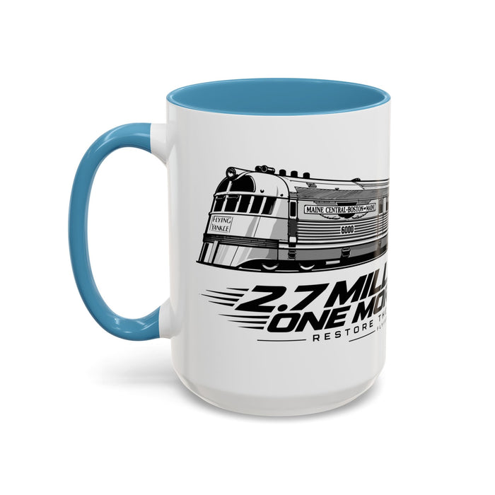 Flying Yankee – 2.7 Million Miles, One More Journey - Accent Coffee Mug (11, 15oz)