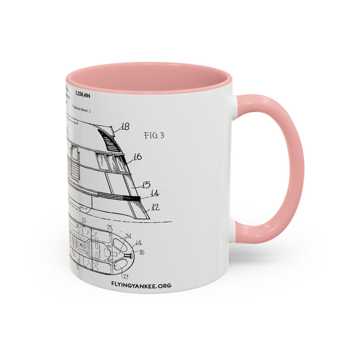 US Patent Flying Yankee - Accent Coffee Mug (11, 15oz)