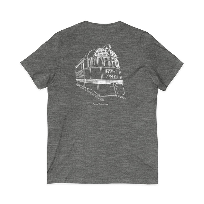 Flying Yankee Logo - Unisex Jersey Short Sleeve V-Neck Tee