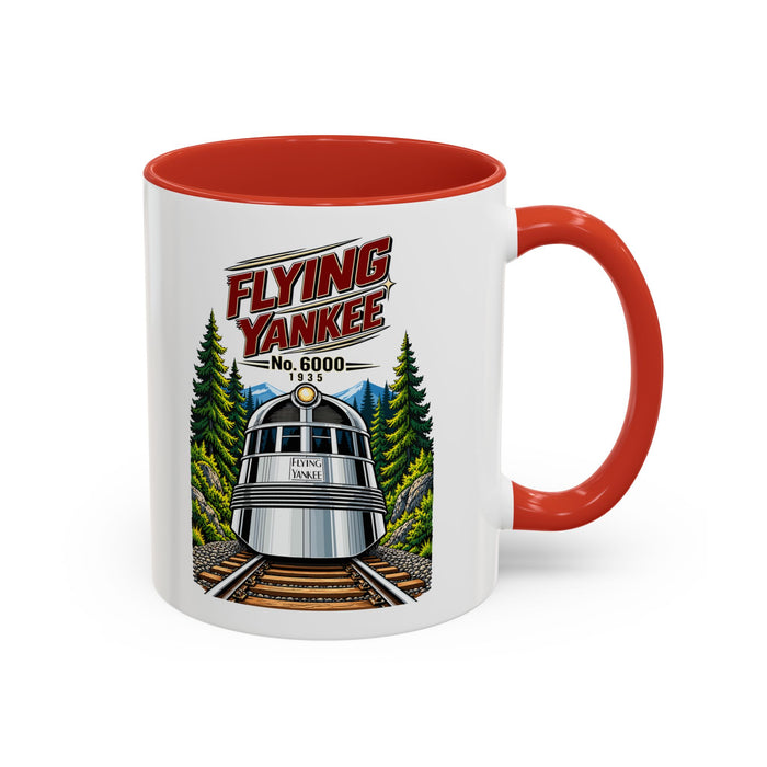 Flying Yankee No. 6000 – 1935 Vintage Streamliner - Accent Coffee Mug (11, 15oz)