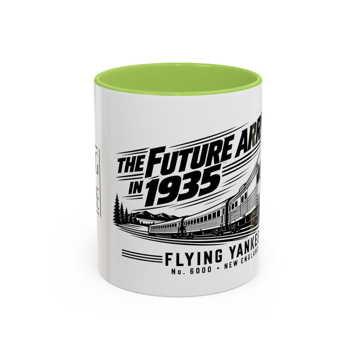 The Future Arrived in 1935 | Flying Yankee No. 6000 | Accent Coffee Mug (11, 15oz)